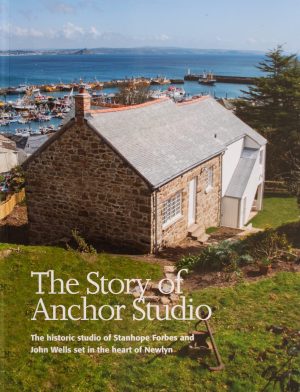 Book cover with photograph of studio building with viw of sea and harbour and tree