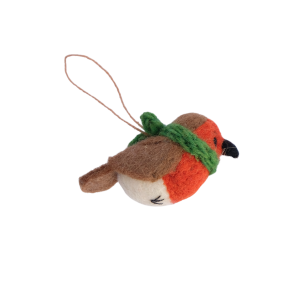 Handmade Felt Robin Christmas Hanging
